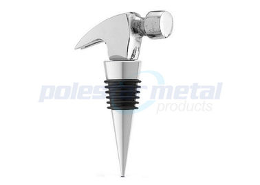 3-1 / 2 &amp;quot;Polished Chrome Stop cynkowy / Brass Hammer Butelka wina Stoper
