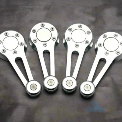 6061 T6 Części CNC na zamówienie Aluminium Rod obrotowy wsparcie Blaskie Srebro Anodizing